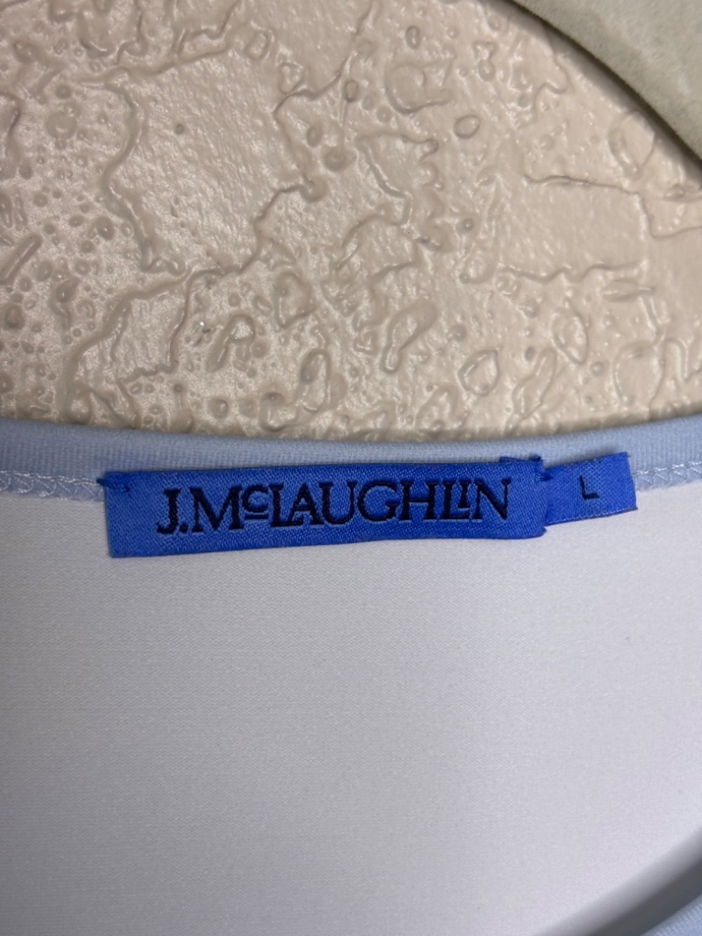 J. McLaughlin Blue Pink Gold Equestrian Print Catalina Cloth Top Women's Size L - Picture 7 of 9